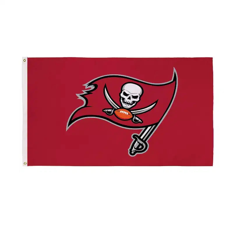Drapeau d'extérieur durable NFL Tampa Bay Buccaneers 3 x 5 avec œillets | Drapeau et bannière d'équipe de sport | Drapeau de décoration murale intérieure