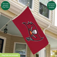 Drapeau d'extérieur durable NFL Tampa Bay Buccaneers 3 x 5 avec œillets | Drapeau et bannière d'équipe de sport | Drapeau de décoration murale intérieure