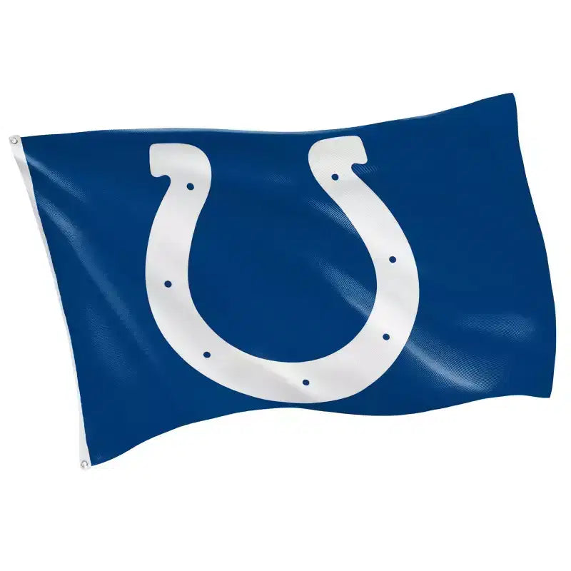 NFL Indianapolis Colts Drapeau de maison durable extérieur 3 x 5 avec œillets | drapeau et bannière d'équipe sportive | drapeau décoratif mural intérieur