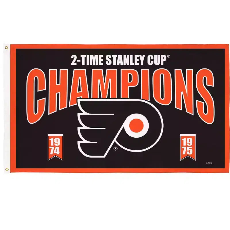 NHL Philadelphia Flyers Drapeau de jardin 12x18 double face, drapeaux sportifs officiels pour l'extérieur, intérieur et extérieur pour les fans de hockey