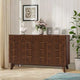 COZONY 54 Wide 9 Drawer Dresser, Modern Wooden Chest with Fluted Wave Design and Metal Handles
