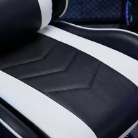 Chaise de jeu avec repose-pieds, chaise d'ordinateur ergonomique avec appuie-tête et support lombaire, chaise de jeu respirante et réglable en hauteur pour la maison et le bureau