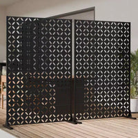 PexFix Écran d'intimité extérieur métallique décoratif, clôture d'intimité au design ajouré, autoportant et mobile, cloison résistante aux intempéries pour patio et jardin