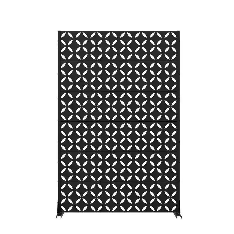 PexFix Écran d'intimité extérieur métallique décoratif, clôture d'intimité au design ajouré, autoportant et mobile, cloison résistante aux intempéries pour patio et jardin