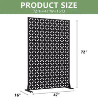 PexFix Écran d'intimité extérieur métallique décoratif, clôture d'intimité au design ajouré, autoportant et mobile, cloison résistante aux intempéries pour patio et jardin