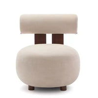 Fauteuil d'appoint sculptural en velours rembourré sur bois d'hévéa Christopher Knight Home Chariya avec dossier cylindrique