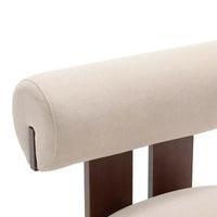 Fauteuil d'appoint sculptural en velours rembourré sur bois d'hévéa Christopher Knight Home Chariya avec dossier cylindrique