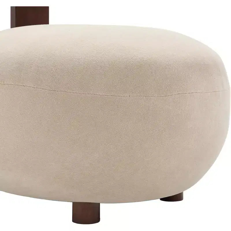 Fauteuil d'appoint sculptural en velours rembourré sur bois d'hévéa Christopher Knight Home Chariya avec dossier cylindrique