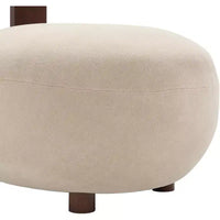 Fauteuil d'appoint sculptural en velours rembourré sur bois d'hévéa Christopher Knight Home Chariya avec dossier cylindrique