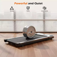 Tapis de course compact sans bras JIONJOY : Marcheur silencieux sous le bureau pour petits espaces, mince et portable - Idéal pour le bureau à domicile et l'entraînement en appartement