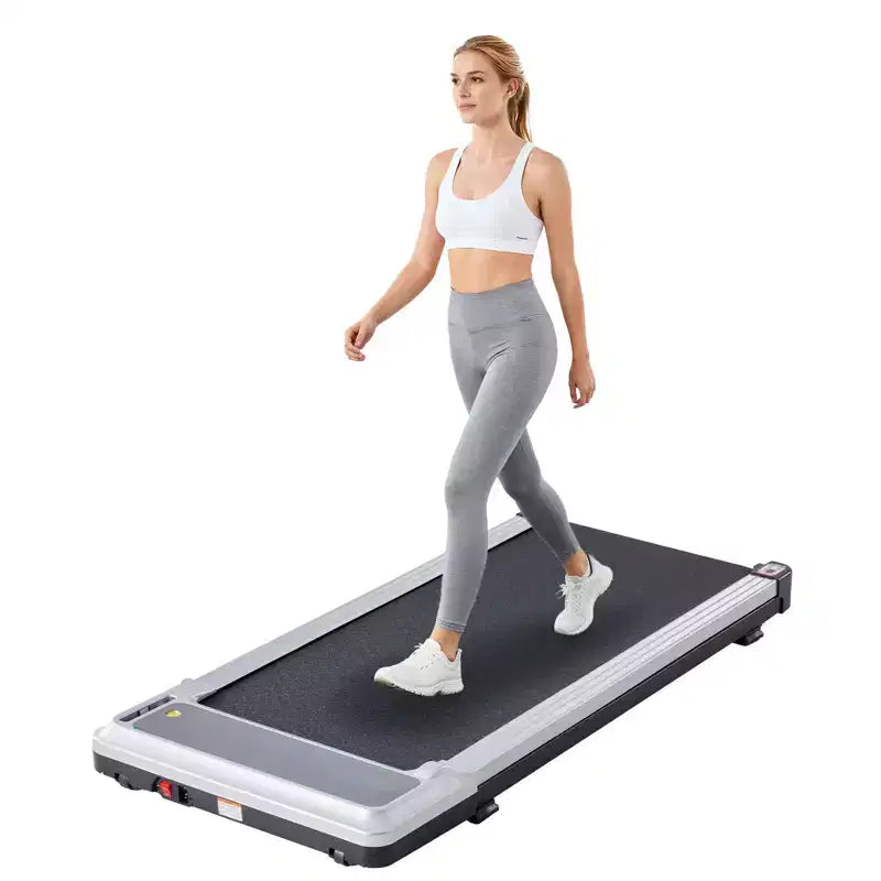 Tapis de course compact sans bras JIONJOY : Marcheur silencieux sous le bureau pour petits espaces, mince et portable - Idéal pour le bureau à domicile et l'entraînement en appartement