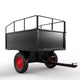Benne basculante, remorque utilitaire, benne tractée pour VTT/VUT, capacité 1600 lb, 22 pieds cubes, remorque de jardin robuste avec côtés amovibles