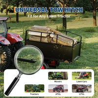 Benne basculante, remorque utilitaire, benne tractée pour VTT/VUT, capacité 1600 lb, 22 pieds cubes, remorque de jardin robuste avec côtés amovibles