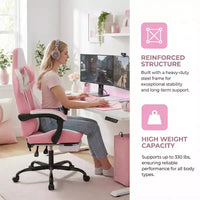 Chaise gaming LauKingdom avec repose-pieds, chaise gamer ergonomique à dossier haut, appui-tête et lombaire réglables, cuir PU de style course pour le bureau et la maison