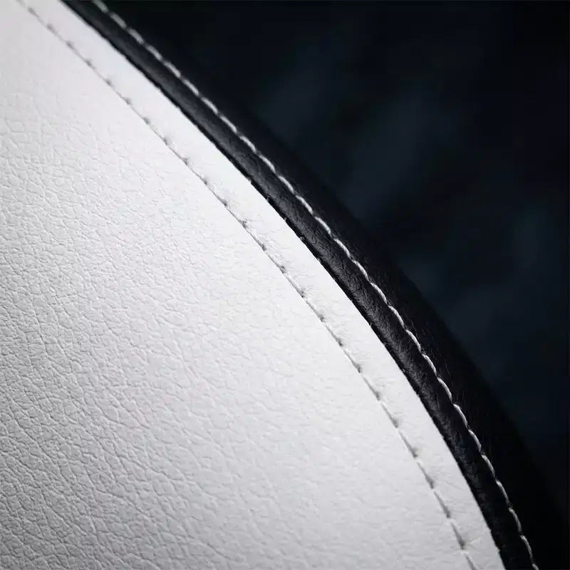 Chaise gaming LauKingdom avec repose-pieds, chaise gamer ergonomique à dossier haut, appui-tête et lombaire réglables, cuir PU de style course pour le bureau et la maison