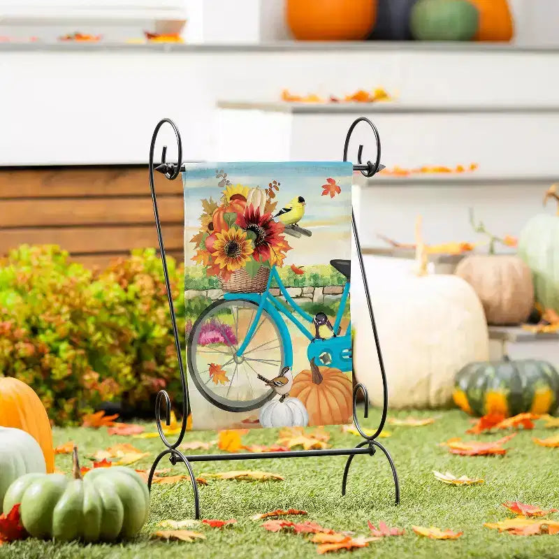 Bicycle Built For Fall Drapeau de jardin en suède