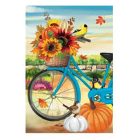 Bicycle Built For Fall Drapeau de jardin en suède