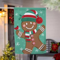 Christmas Icons Drapeau de maison réversible en suède