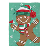 Christmas Icons Drapeau de maison réversible en suède
