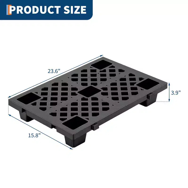 Palettes en plastique emboîtables robustes, lot de 4/6/8 23.6x15.7x3.9 pouces, tapis de sol empilables imperméables