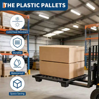 Palettes en plastique emboîtables robustes, lot de 4/6/8 23.6x15.7x3.9 pouces, tapis de sol empilables imperméables
