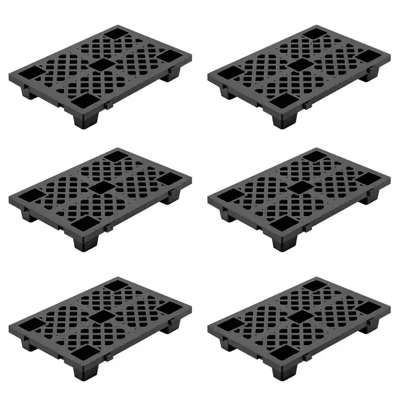 Palettes en plastique emboîtables robustes, lot de 4/6/8 23.6x15.7x3.9 pouces, tapis de sol empilables imperméables
