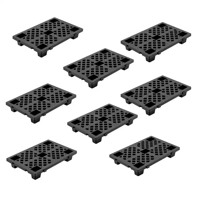 Palettes en plastique emboîtables robustes, lot de 4/6/8, 60x40x10 cm, tapis de sol empilables étanches