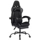 PU Gaming Chair with Reclining Backrest and Retractable Footrest, High Back Swivel Computer Desk Chair for Gamers & Home Office-Panipeachy