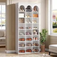 Armoire de rangement à chaussures Lantine, meuble à chaussures haut 70.87 avec casiers, organiseur de placard pour entrée, salon, casier élargi 9.65, blanc