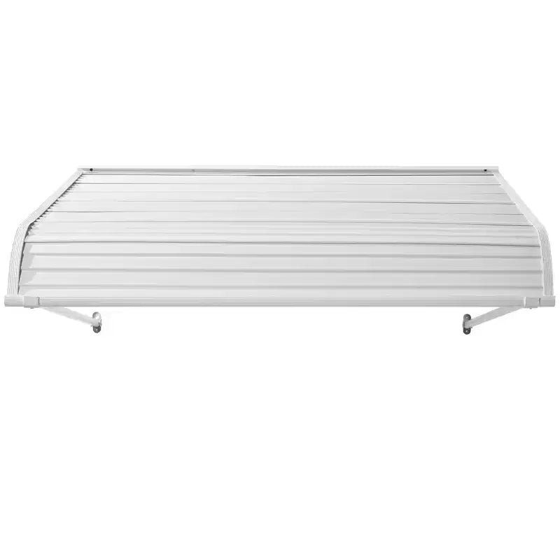 VEVOR Auvent en aluminium 48 x 42 po, auvent de fenêtre durable, auvent de porte, auvents extérieurs en aluminium légers et stables, blanc