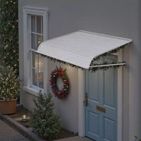 VEVOR Auvent en aluminium 48 x 42 po, auvent de fenêtre durable, auvent de porte, auvents extérieurs en aluminium légers et stables, blanc