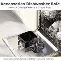 NAYSAYE Friteuse à air de 7,1 litres Grande capacité Fenêtre visible Écran tactile Cuisinière de comptoir pour cuisine familiale, Noir, 11,54 x 16,42 x 13,5