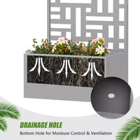 PexFix Jardinière extérieure métallique avec écran treillis décoratif, séparateur d'intimité, carré potager surélevé, support pour plantes grimpantes pour patio et cour