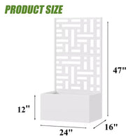 PexFix Jardinière extérieure métallique avec écran treillis décoratif, séparateur d'intimité, carré potager surélevé, support pour plantes grimpantes pour patio et cour