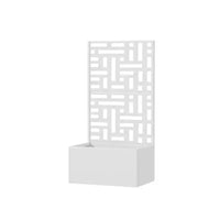 PexFix Jardinière extérieure métallique avec écran treillis décoratif, séparateur d'intimité, carré potager surélevé, support pour plantes grimpantes pour patio et cour