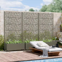 PexFix Jardinière extérieure métallique avec écran treillis décoratif, séparateur d'intimité, carré potager surélevé, support pour plantes grimpantes pour patio et cour