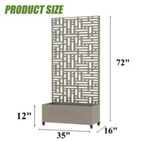 PexFix Jardinière extérieure métallique avec écran treillis décoratif, séparateur d'intimité, carré potager surélevé, support pour plantes grimpantes pour patio et cour