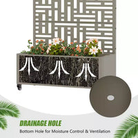 PexFix Jardinière extérieure métallique avec écran treillis décoratif, séparateur d'intimité, carré potager surélevé, support pour plantes grimpantes pour patio et cour