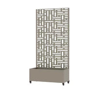 PexFix Jardinière extérieure métallique avec écran treillis décoratif, séparateur d'intimité, carré potager surélevé, support pour plantes grimpantes pour patio et cour