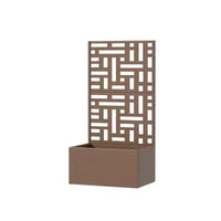 PexFix Jardinière extérieure métallique avec écran treillis décoratif, séparateur d'intimité, carré potager surélevé, support pour plantes grimpantes pour patio et cour