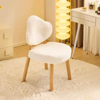 Fauteuil d'appoint moelleux Cloud Puff avec pieds en bois - Chaise moderne pour coiffeuse et salon