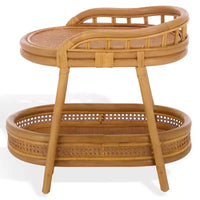 Table d'appoint à 2 étagères en rotin Shayleen - CWK3023 - Naturel - Safavieh Couture