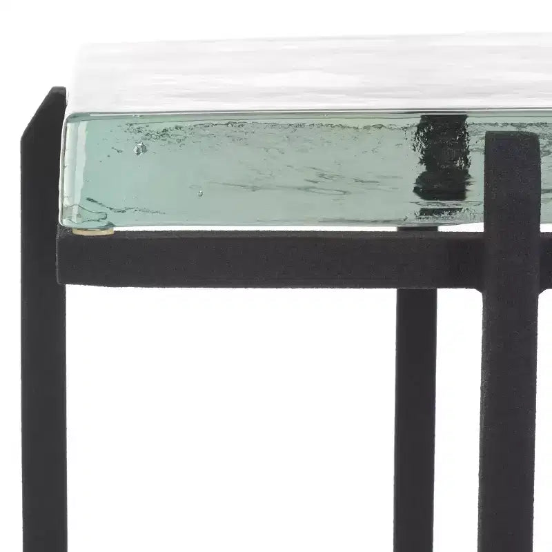 Table à boisson en verre coulé Giabelle - SFV7905 - Noir/Transparent - Safavieh Couture