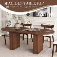 Ensemble table à manger ovale 4 places en bois GDFStudio Hayden Farmhouse de 62,9 pouces