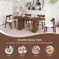Ensemble table à manger ovale 4 places en bois GDFStudio Hayden Farmhouse de 62,9 pouces