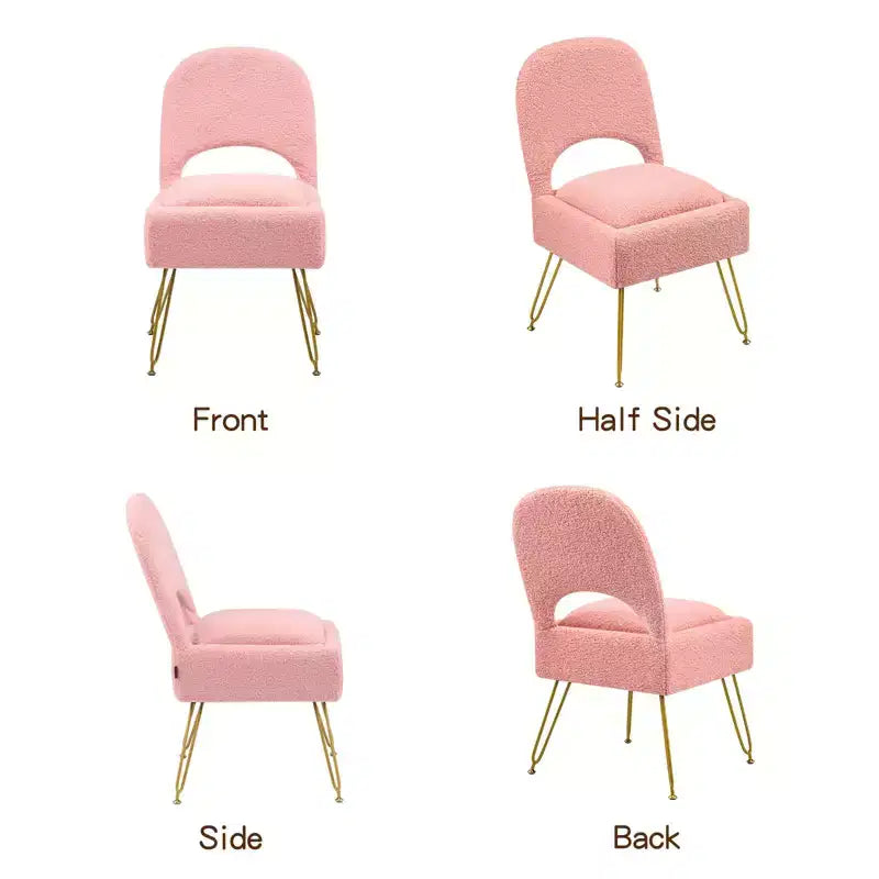 Furniliving Chaise de coiffeuse avec rangement, chaise de maquillage de rangement avec dossier pliant