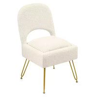 Furniliving Chaise de coiffeuse avec rangement, chaise de maquillage de rangement avec dossier pliant