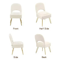 Furniliving Chaise de coiffeuse avec rangement, chaise de maquillage de rangement avec dossier pliant