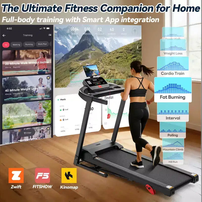 Tapis de course en solde, Dégagement de tapis de course, Tapis de course pliable 3,25 CV, Appareil cardio à inclinaison manuelle avec haut-parleurs Bluetooth