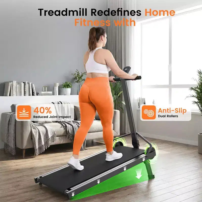 Tapis de course pliable manuel Sailvan Walking Pad avec barre d'inclinaison, tapis de course compact pour la maison, capacité de 227 kg